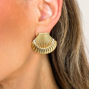 Linny Co. Adora Shell Statement Earrings
