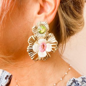 Linny Co. Zara Statement Earrings-Gold
