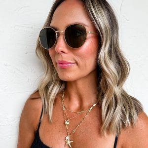 On The Coast Retro Sunglasses-Green