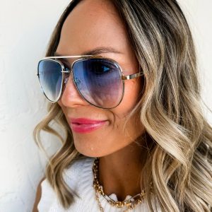 Presley Aviator Sunglasses-Blue